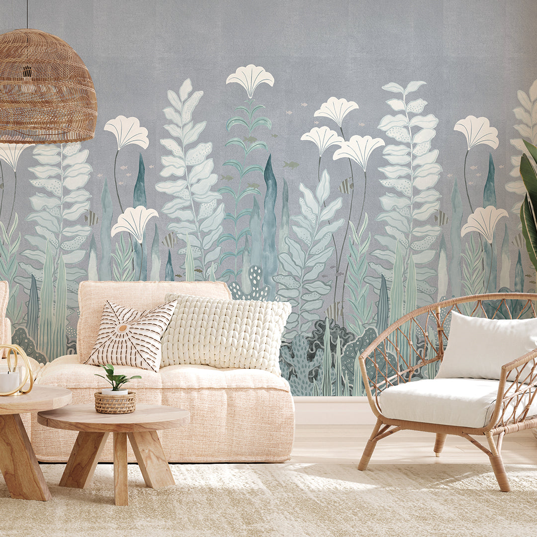 Moire Kelp Peel + Stick Wallpaper