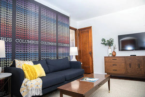 Image of a custom, print your own wallpaper in an apartment in Ohio
