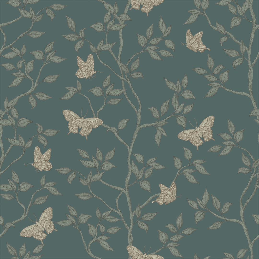 Monarch Non-Pasted Wallpaper - A swatch of Monarch Unpasted Wallpaper in spruce | Tempaper#color_spruce