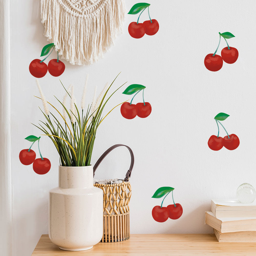 Tempaper's Cherry Wall Decals behind a plant.