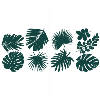 A close up view of Tempaper's Graphic Palm Leaf Wall Decals.