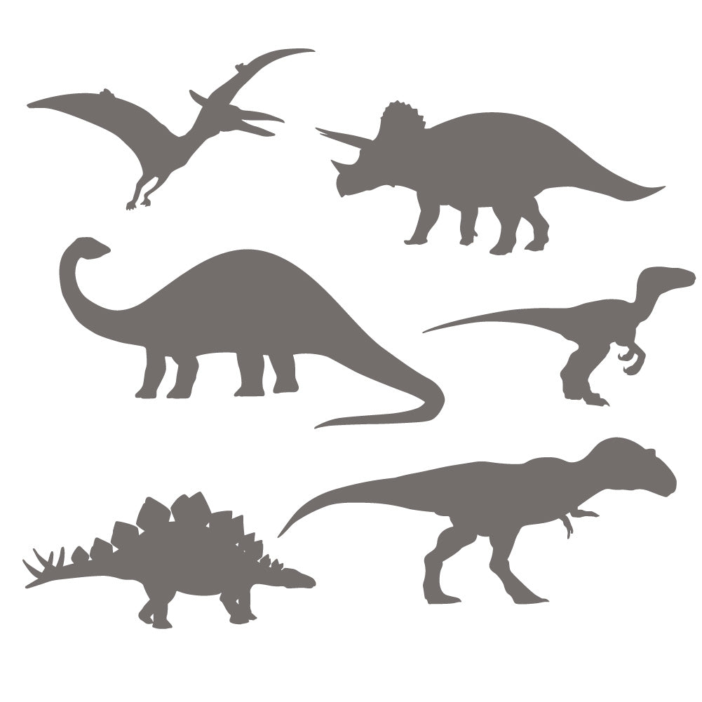 An up close view of Tempaper's Dinosaur Wall Decals.