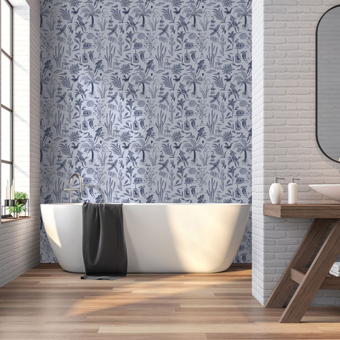 Choosing the Right Wallpaper for Your Bathroom | Tempaper Blog ...