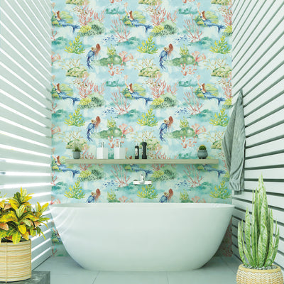 Make a Splash in Your Space with our Refreshing Coastal Wallpaper