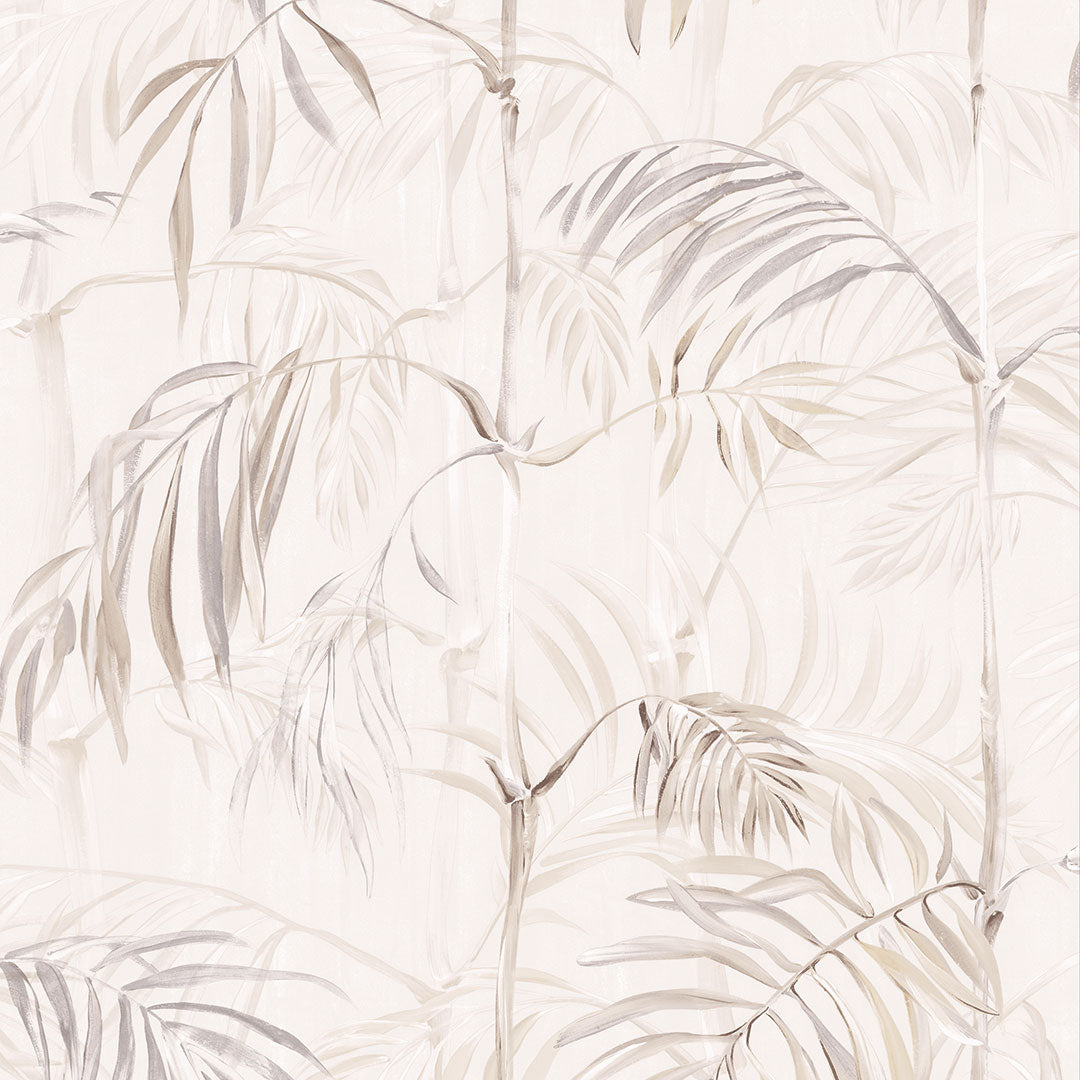 Bamboo Gardens Non-Pasted Wallpaper - A swatch of Bamboo Gardens Unpasted Wallpaper in fog | Tempaper#color_fog