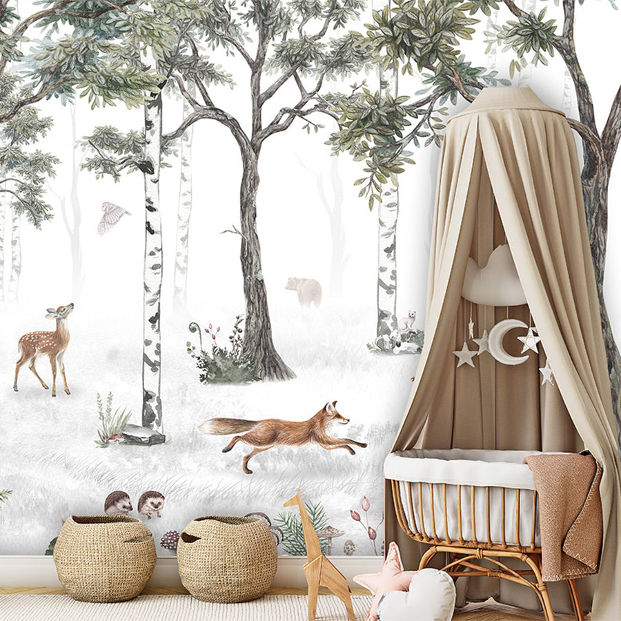 Woodland Adventure Kids Peel and Stick Wall Mural – Tempaper