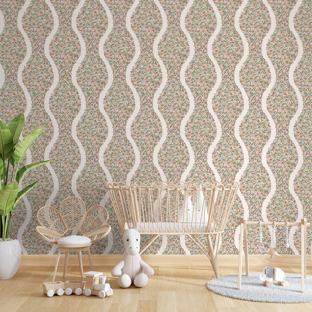 Cosy Posy Peel and Stick Wallpaper By She She