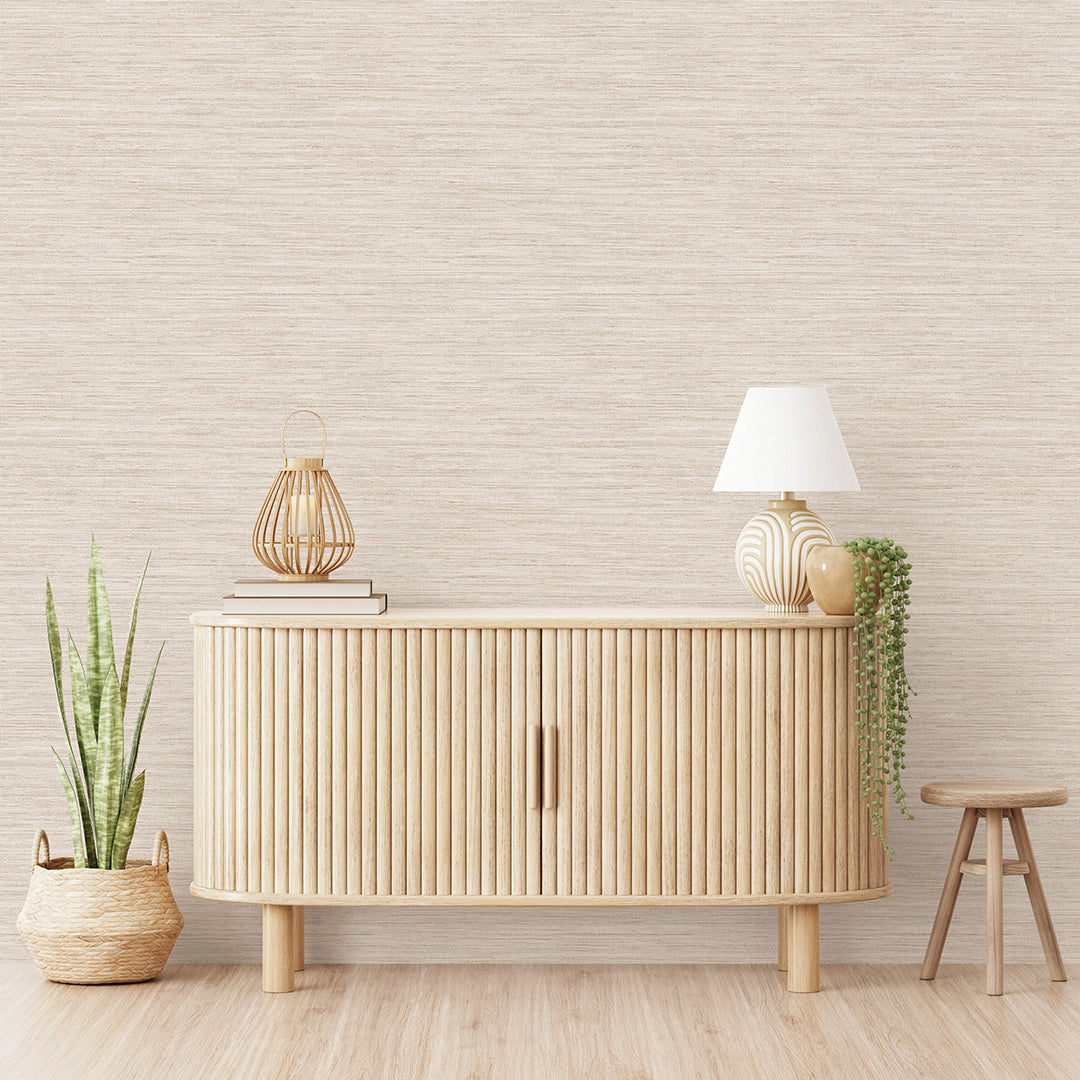 Timeless Charm - Horizontal Faux Grasscloth Peel & Stick Wallpaper ...