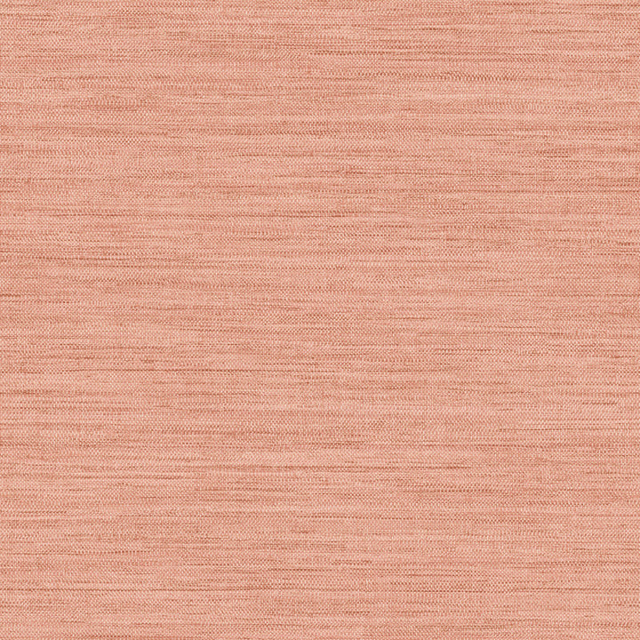 Faux Horizontal Grasscloth Removable Wallpaper - A swatch of Faux Horizontal Grasscloth Peel And Stick Wallpaper in textured salmon | Tempaper#color_textured-salmon