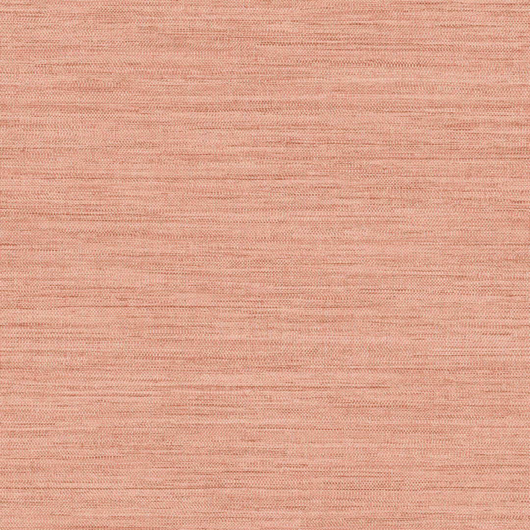 Faux Horizontal Grasscloth Removable Wallpaper - A swatch of Faux Horizontal Grasscloth Peel And Stick Wallpaper in textured salmon | Tempaper#color_textured-salmon