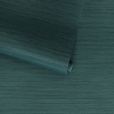 Faux Horizontal Grasscloth Removable Wallpaper - A roll of Faux Horizontal Grasscloth Peel And Stick Wallpaper in textured mediterranean teal | Tempaper#color_textured-mediterranean-teal