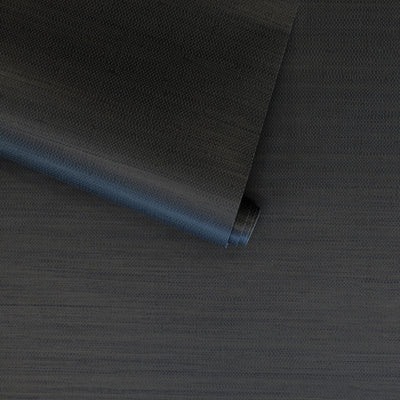 Faux Horizontal Grasscloth Removable Wallpaper - A roll of Faux Horizontal Grasscloth Peel And Stick Wallpaper in textured black raven | Tempaper#color_textured-black-raven
