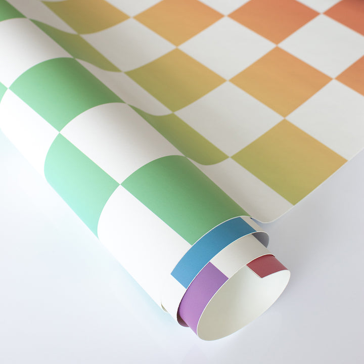 Gradient Checkmate Peel and Stick Wallpaper