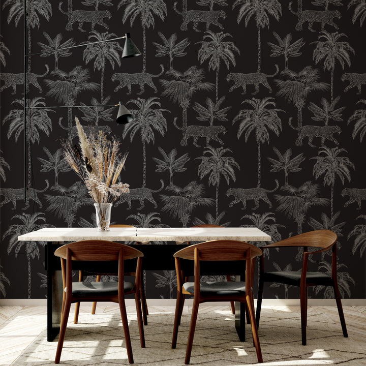 Palm Leopards Peel and Stick Wall Mural