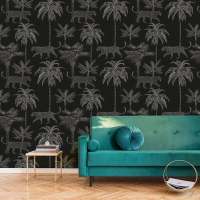Palm Leopards Peel and Stick Wall Mural