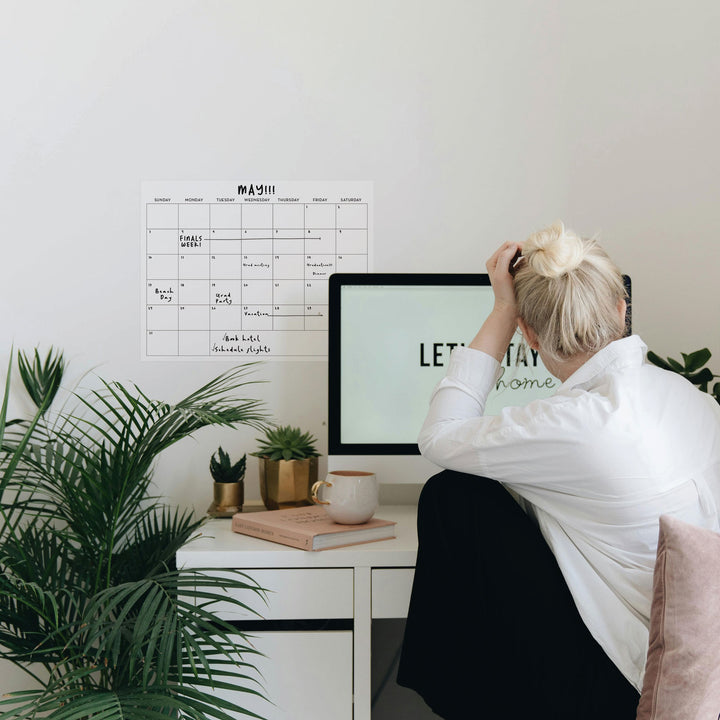 Dry Erase Peel and Stick Monthly Calendar