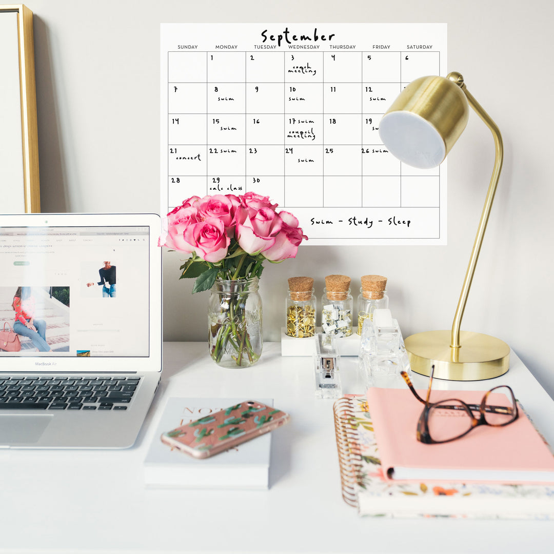 Dry Erase Peel and Stick Monthly Calendar
