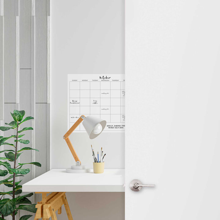 Dry Erase Peel and Stick Monthly Calendar