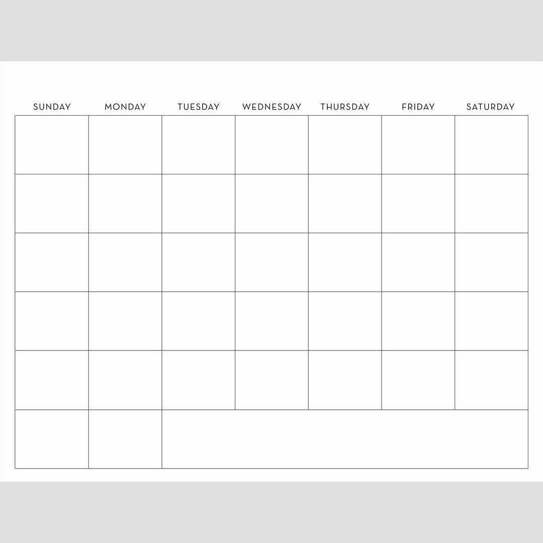 Dry Erase Peel and Stick Monthly Calendar