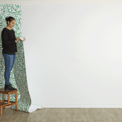 Image of two people installing Tempaper wallpaper