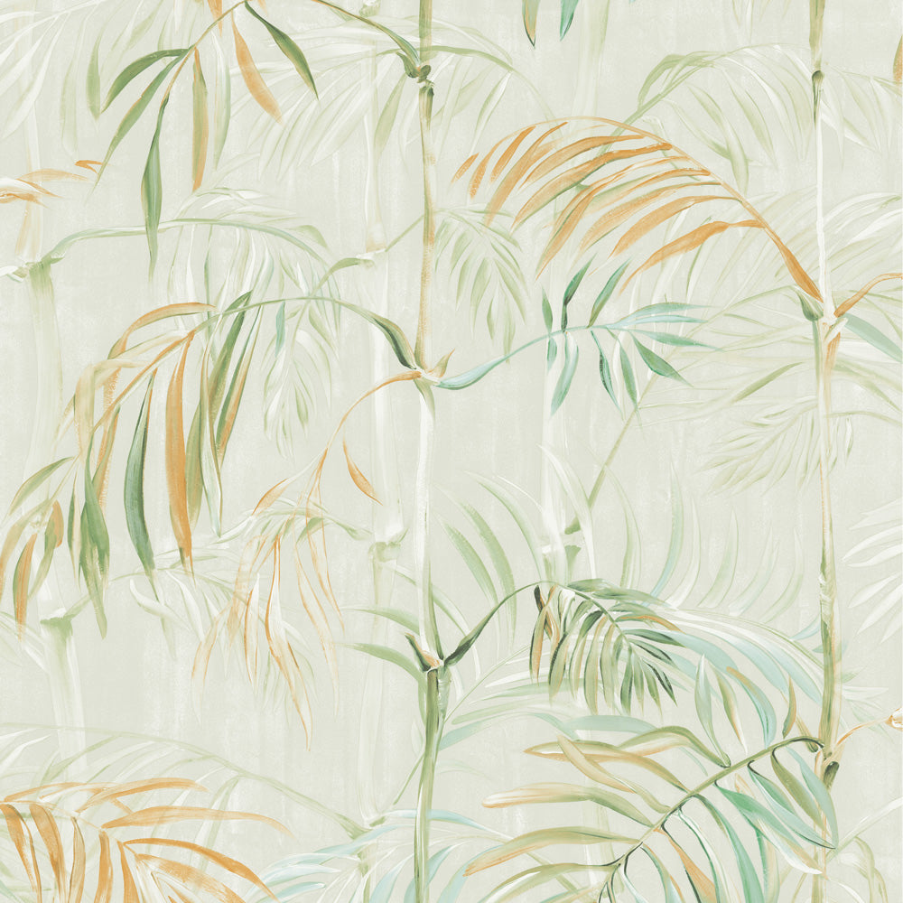 Bamboo Gardens Non-Pasted Wallpaper - A swatch of Bamboo Gardens Unpasted Wallpaper in sage | Tempaper#color_sage