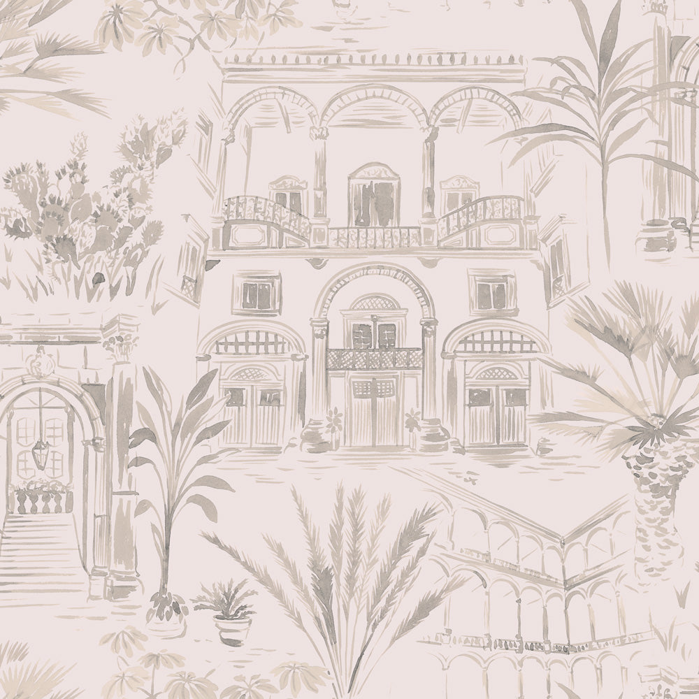 Boulevard Toile Non-Pasted Wallpaper - A swatch of Boulevard Toile Unpasted Wallpaper in french grey toile | Tempaper#color_french-grey-toile