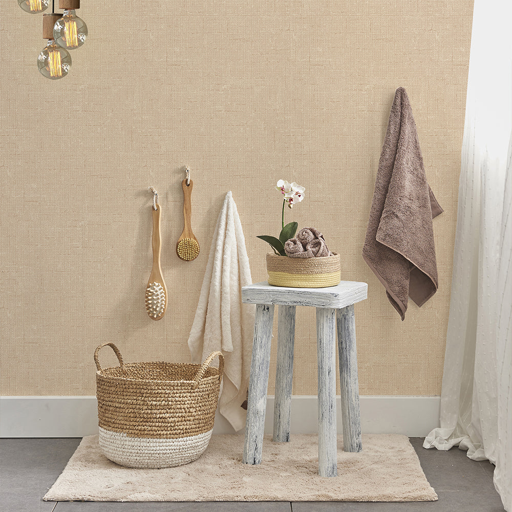 Faux Burlap Peel and Stick Wallpaper