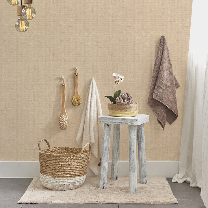 Faux Burlap Peel and Stick Wallpaper