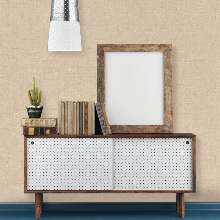 Faux Burlap Peel and Stick Wallpaper