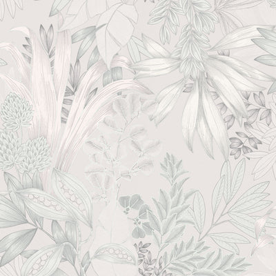 Coniferous Floral Unpasted Wallpaper - A swatch of Coniferous Floral Non-Pasted Wallpaper in silk | Tempaper#color_silk