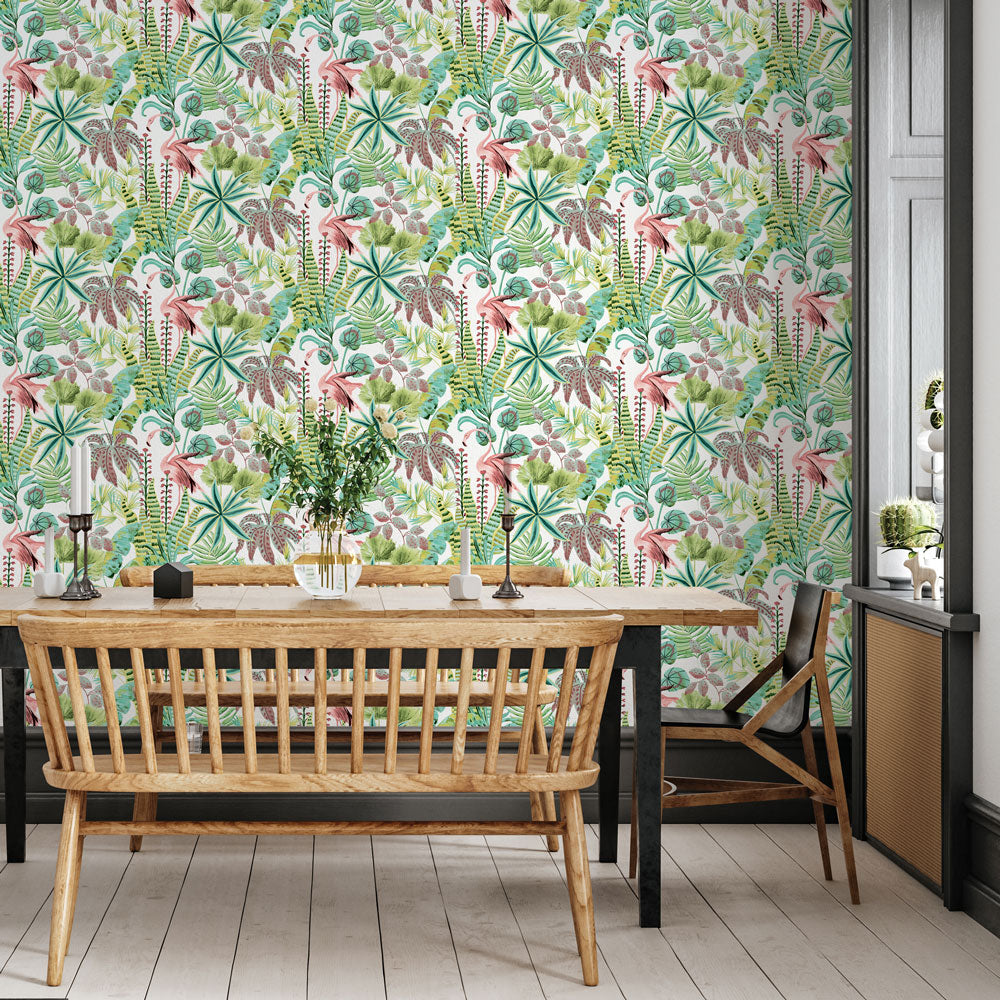 Flamingo Daydream Peel And Stick Wallpaper | Tempaper & Co.