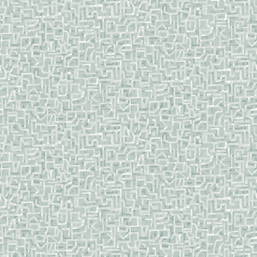 Glyph Geo Non-Pasted Wallpaper - A swatch of Glyph Geo Unpasted Wallpaper in mint geo | Tempaper#color_mint-geo