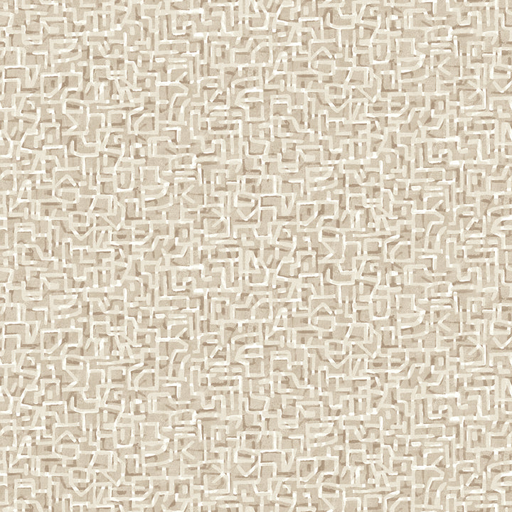 Glyph Geo Non-Pasted Wallpaper - A swatch of Glyph Geo Unpasted Wallpaper in fawn geo | Tempaper#color_fawn-geo