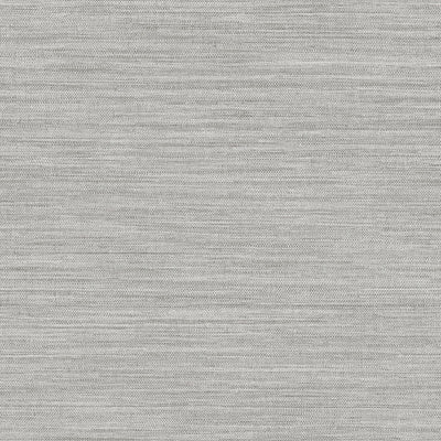 Faux Horizontal Grasscloth Removable Wallpaper - A swatch of Faux Horizontal Grasscloth Peel And Stick Wallpaper in textured pewter | Tempaper#color_textured-pewter