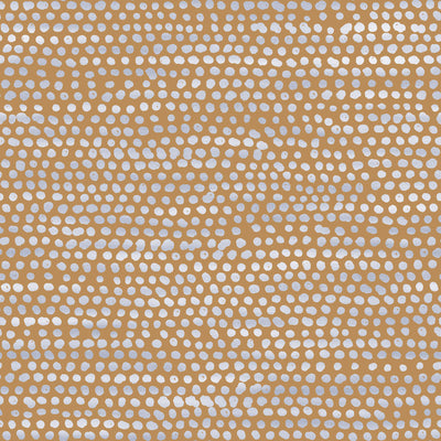 Moire Dots Removable Wallpaper - A swatch of Tempaper's Moire Dots Peel And Stick Wallpaper in toasted turmeric dots | Tempaper#color_toasted-turmeric-dots