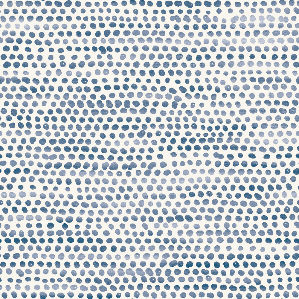 Moire Dots Removable Wallpaper - A swatch of Tempaper's Moire Dots Peel And Stick Wallpaper in blue moon dots | Tempaper#color_blue-moon-dots