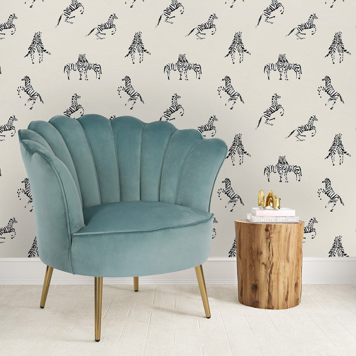 Zebras In Love Peel and Stick Wallpaper By Novogratz