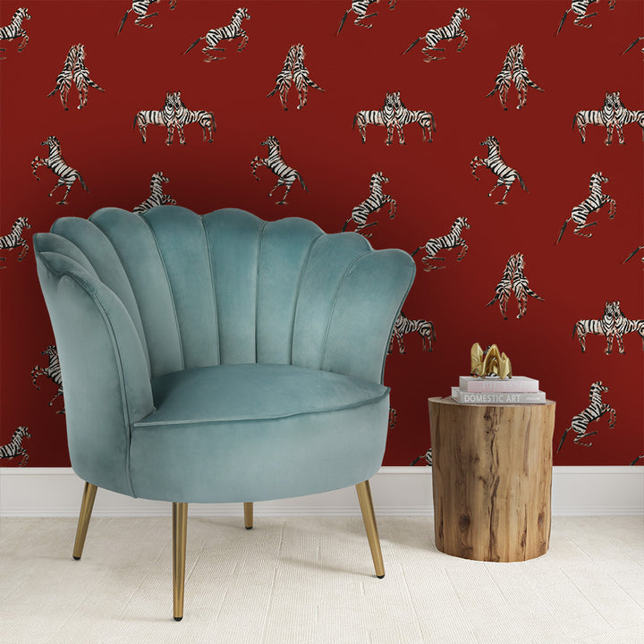 Zebras In Love Peel and Stick Wallpaper By Novogratz