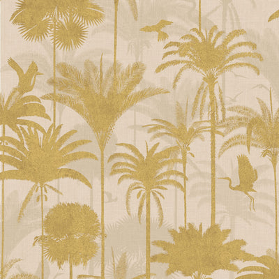 A close up view of Tempaper's Royal Palm Peel And Stick Wallpaper.