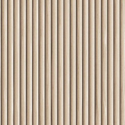 An up-close swatch of Reeded Wood peel and stick wallpaper.