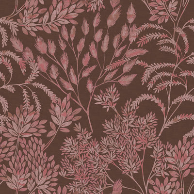Stencil Foliage Non-Pasted Wallpaper - A swatch of Stencil Foliage Unpasted Wallpaper in mulberry | Tempaper#color_mulberry