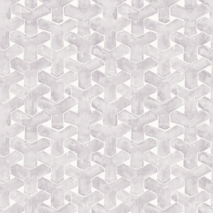 Grey trellis peel and stick wallpaper print #color_steel-grey