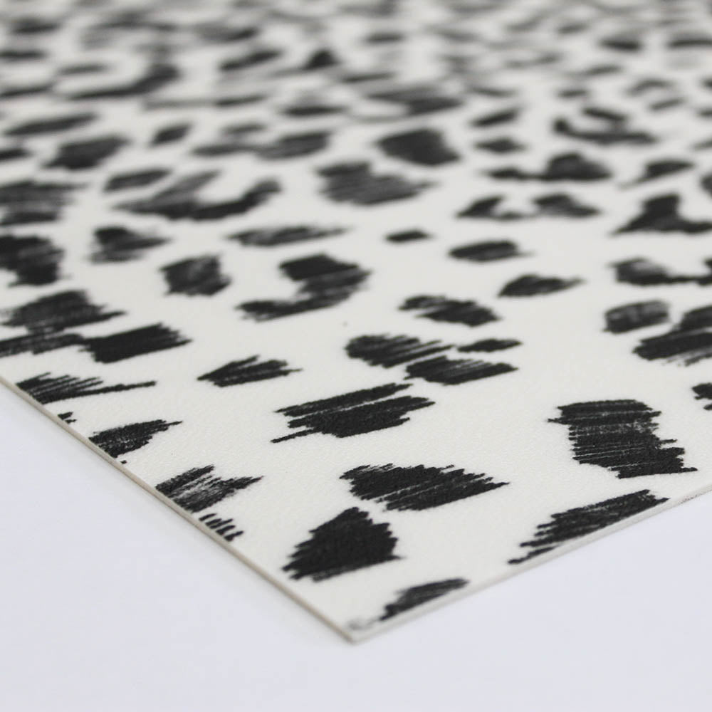 Tempaper Animal Print Vinyl Rug - 48 Round - Black and White