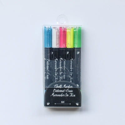A close up view of Erasable Chalk Markers in multiple colors.