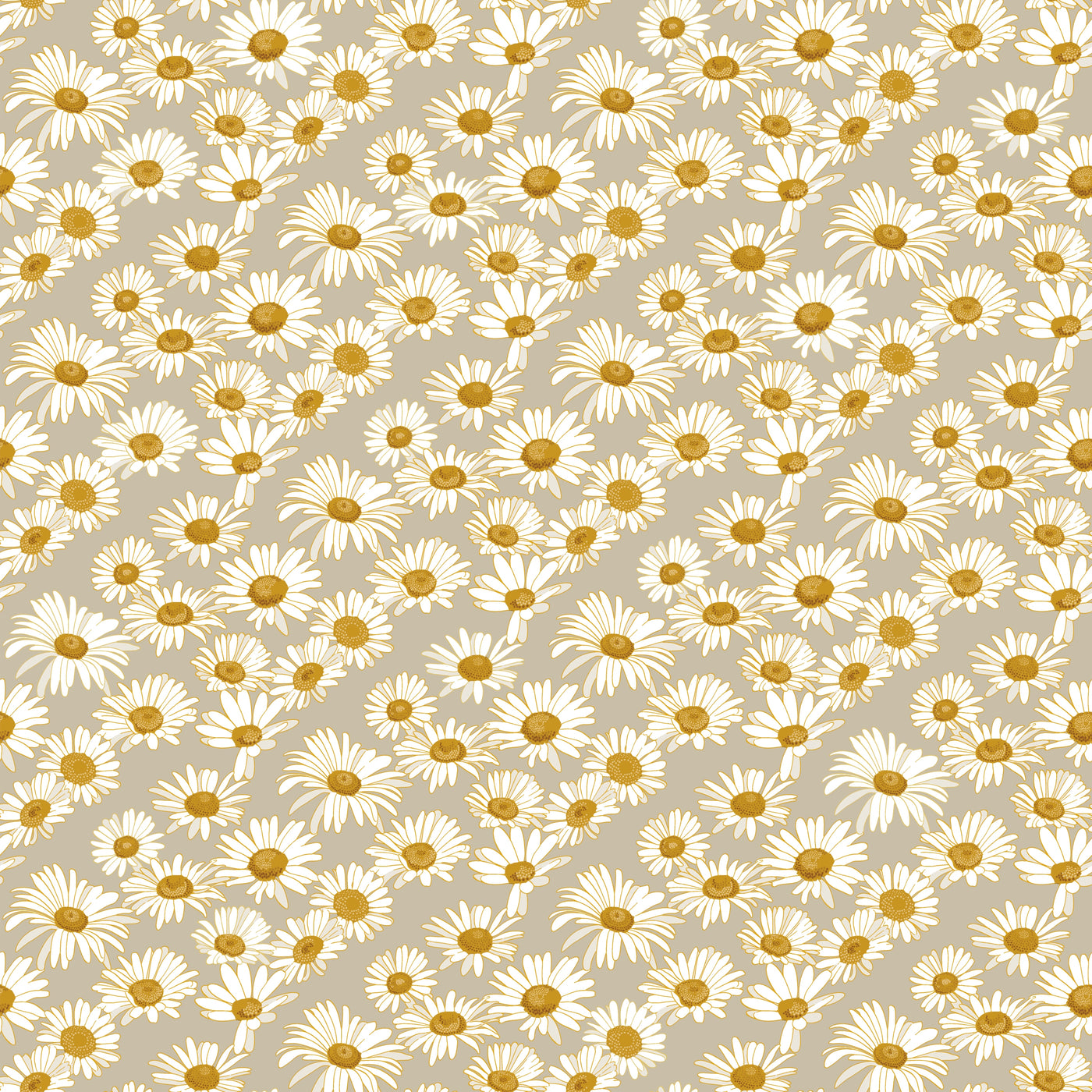 An up close swatch of Tempaper's Daisies Peel And Stick Wallpaper By Novogratz.