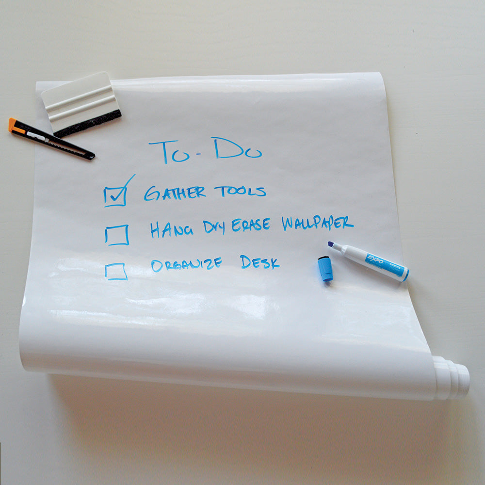 Tempaper Peel and Stick Dry Erase To-Do List Wall Decal, White, (Covers 8  in. x 10 in.) TD3121 - The Home Depot