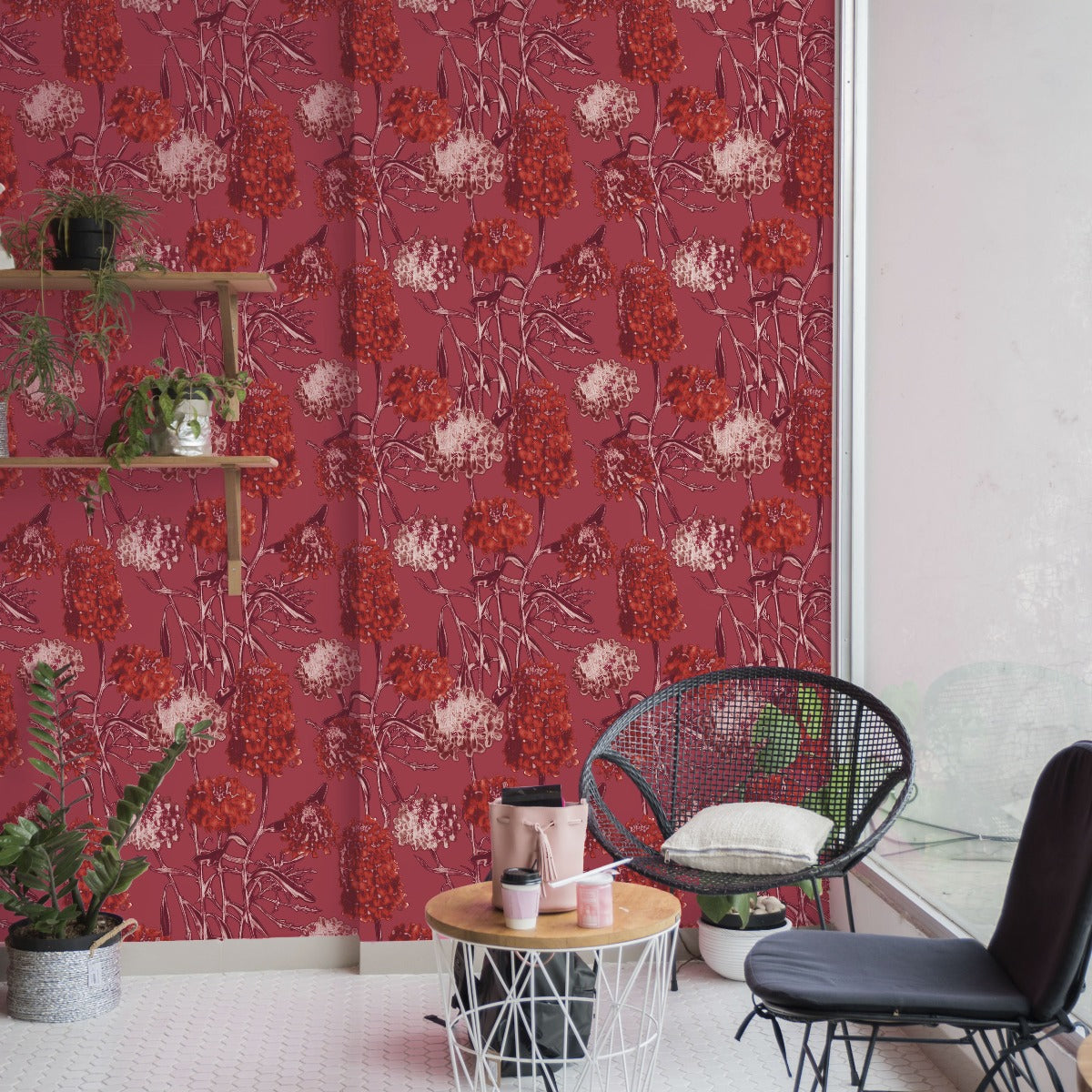 Hydrangea Peel And Stick Wallpaper