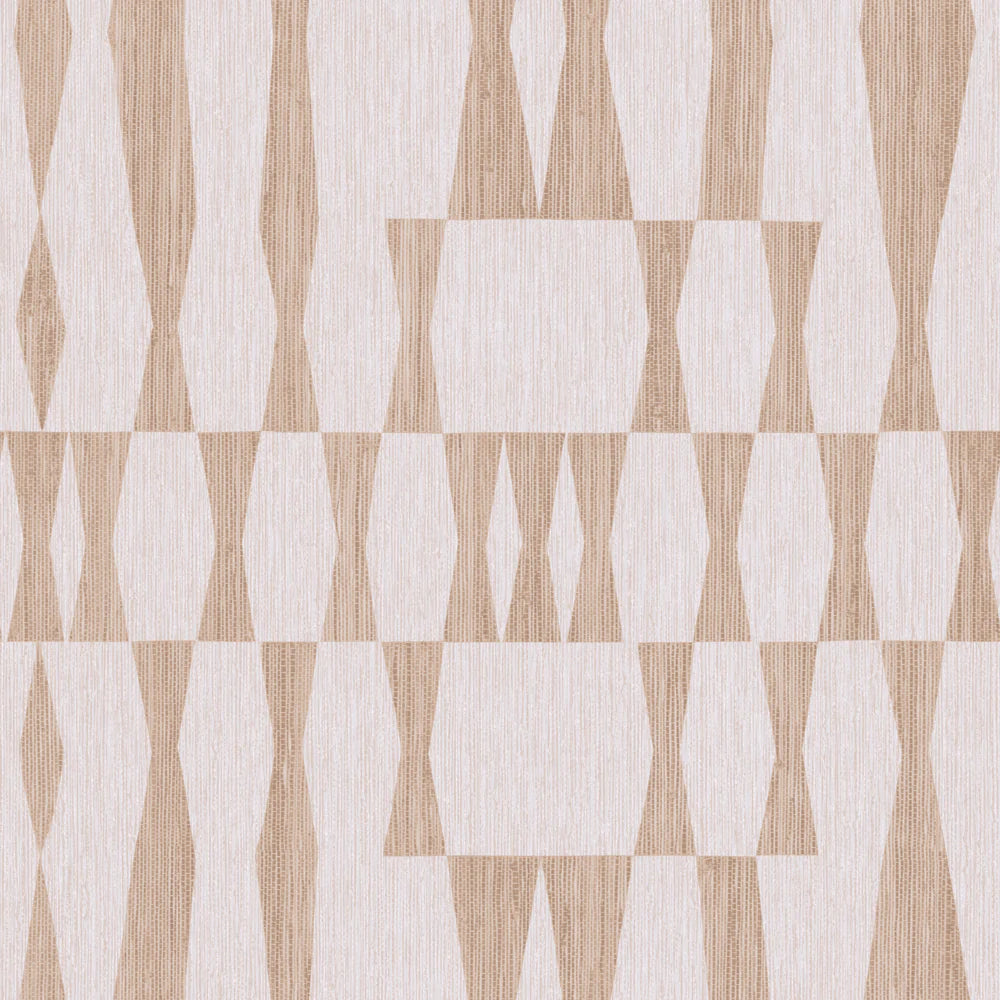 Faux Grasscloth Geo Removable Wallpaper - A swatch of Faux Grasscloth Geo Peel And Stick Wallpaper in textured jute | Tempaper#color_textured-jute