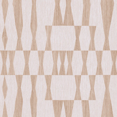 Faux Grasscloth Geo Removable Wallpaper - A swatch of Faux Grasscloth Geo Peel And Stick Wallpaper in textured jute | Tempaper#color_textured-jute