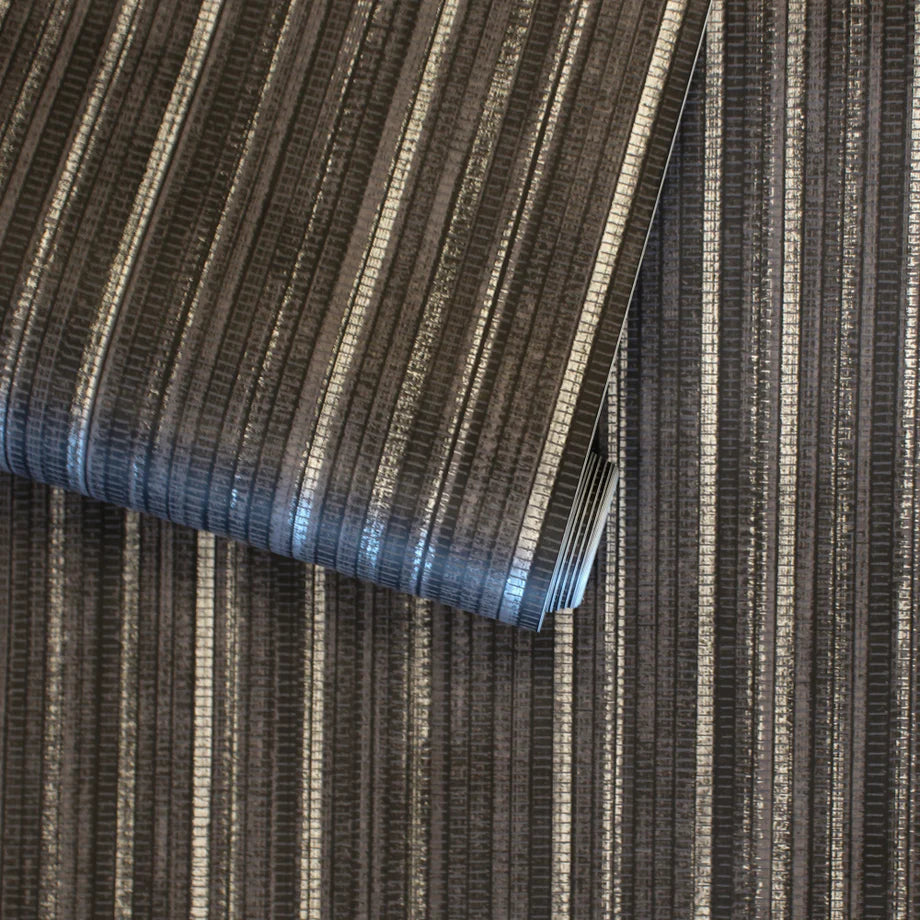 Faux Grasscloth Removable Wallpaper - A roll of Faux Grasscloth Peel And Stick Wallpaper in textured black linen | Tempaper#color_textured-black-linen